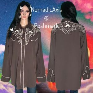 Mens 2XL retro vintage vtg ROPER Denver Colorado cowboy country rodeo western